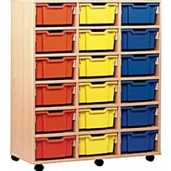 18 Tray Deep Mobile Storage