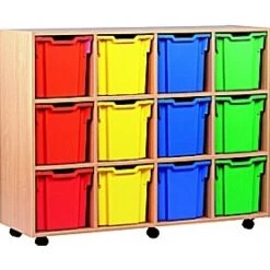 12 Tray Jumbo Mobile Storage