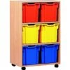6 Tray Jumbo Mobile Storage
