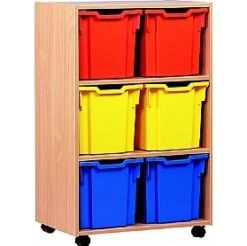6 Tray Jumbo Mobile Storage