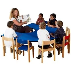 Adjustable Height Horseshoe Top Table