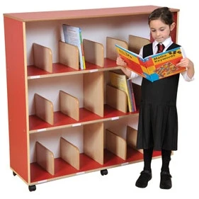Childrens Bookcase With Drywipe Board Red 1 Childrens Bookcase With Drywipe Board Red