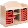 Stretton 12 Shallow Tray Storage Unit With Adjustable Shelf