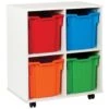 4 Tray Jumbo White Range Storage Unit