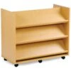 Library Unit With 3 Angled Shelves On Each Side