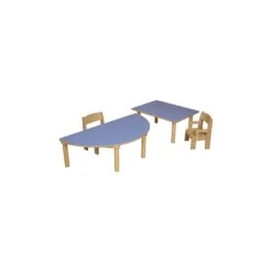Height Adjustable Half Moon Classroom Table