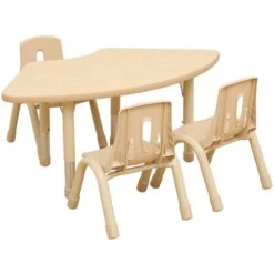 Elegant Fan Shaped Height Adjustable Classroom Table