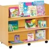 Double Sided Straight Library Bookcase