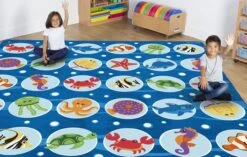 Under The Sea Large Square Placement Carpet