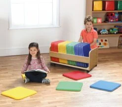 32 Rainbow Square Cushions With Tuf 2 Trolley